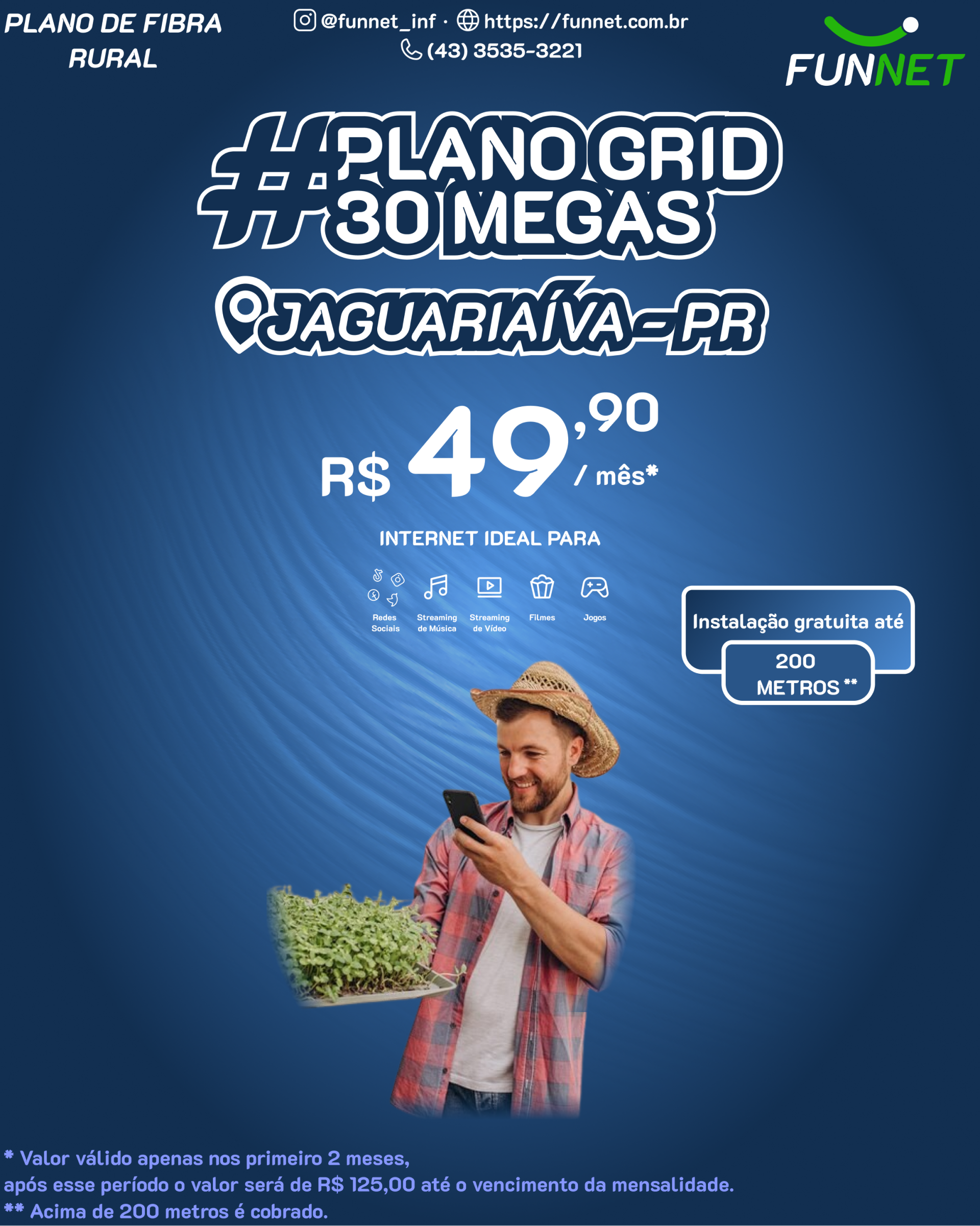 Fibra rural 30 megas